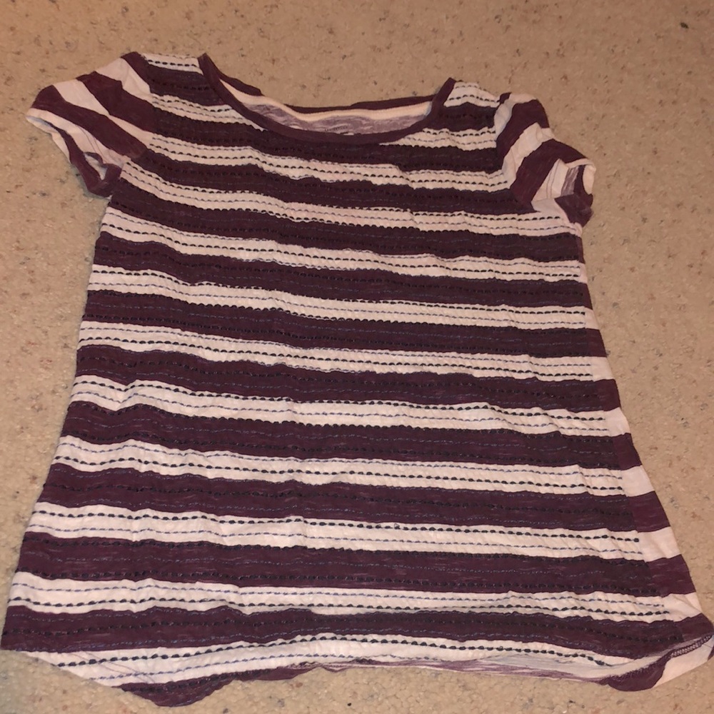 Purple and white shirt